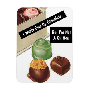 Chocolate Lover Funny  Kaart Magneet