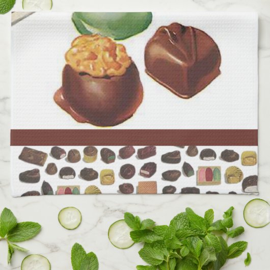 Chocolate Lover  Funny Sarcastic Theedoek (Gevouwen)