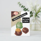 Chocolate Lover, grappig  Briefkaart (Staand voorkant)