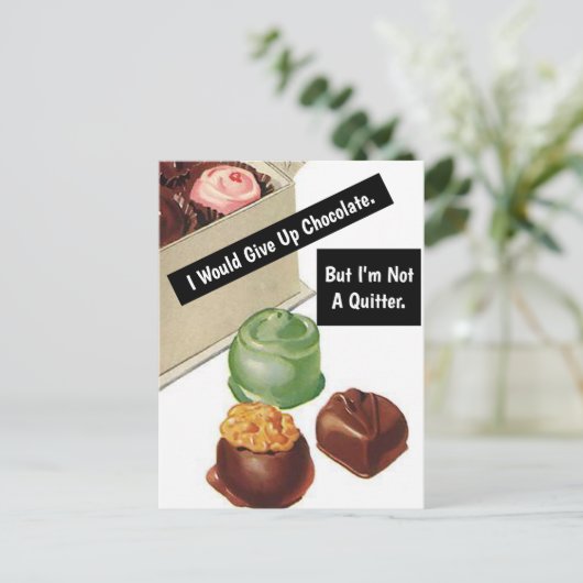 Chocolate Lover, grappig Briefkaart (Staand voorkant)