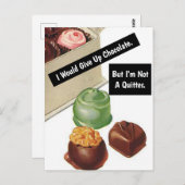 Chocolate Lover, grappig Briefkaart (Voorkant / Achterkant)