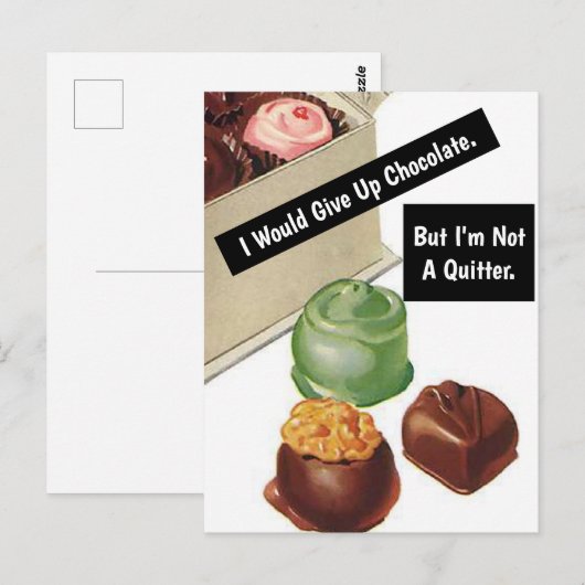 Chocolate Lover, grappig  Briefkaart (Voorkant / Achterkant)