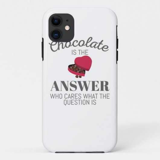 Chocolate Lover Quote Gift Chocolate is het antwoo Case-Mate iPhone Case (Achterkant)