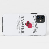 Chocolate Lover Quote Gift Chocolate is het antwoo Case-Mate iPhone Case (Achterkant (horizontaal))