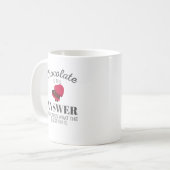 Chocolate Lover Quote Gift Chocolate is het antwoo Koffiemok (Voorkant links)