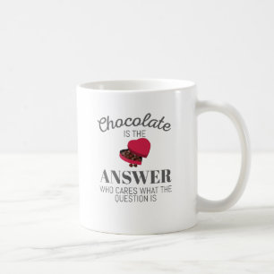 Chocolate Lover Quote Gift Chocolate is het antwoo Koffiemok