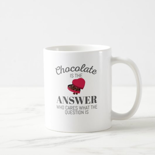 Chocolate Lover Quote Gift Chocolate is het antwoo Koffiemok (Rechts)