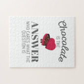 Chocolate Lover Quote Gift Chocolate is het antwoo Legpuzzel (Horizontaal)