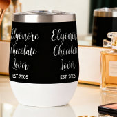 Chocolate Lover White Script Personalized Name Est