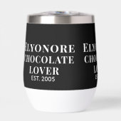 Chocolate Lover White Script Personalized Name Est (Voorkant)