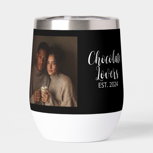 Chocolate Lovers Couple Established Photo Gift (Achterkant)