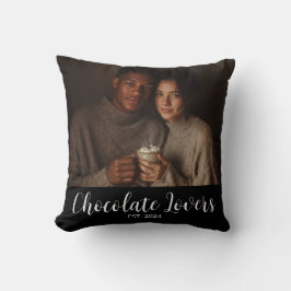 Chocolate Lovers Couple Established Photo Gift Kussen