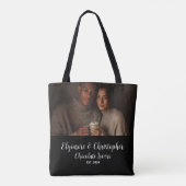 Chocolate Lovers Couple Established Photo Gift Tote Bag (Achterkant)