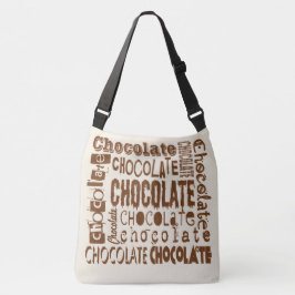 Chocolate Lovers Font Jumble Cross Body Bags Tote Bag