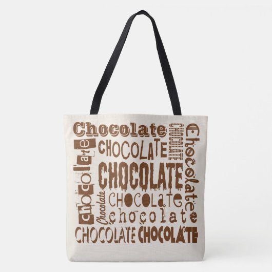 Chocolate Lovers Font Jumble Cross Body Bags Tote Bag (Voorkant)
