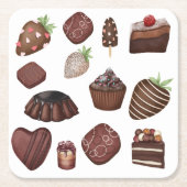 Chocolate Lovers Kartonnen Onderzetters (Voorkant)