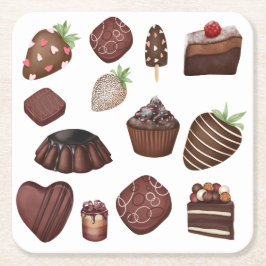 Chocolate Lovers Kartonnen Onderzetters