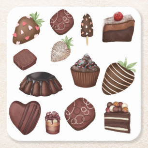 Chocolate Lovers Kartonnen Onderzetters