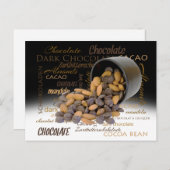 Chocolate Lovers Multilingual Typography Collage Briefkaart (Voorkant / Achterkant)