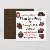 Chocolate Lovers Party Kaart (Voorkant / Achterkant)