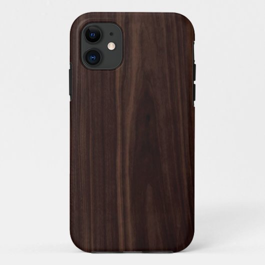 Chocolate Mahogany Dark Wood Grain Texture Case-Mate iPhone Case (Achterkant)