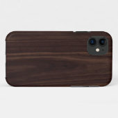 Chocolate Mahogany Dark Wood Grain Texture Case-Mate iPhone Case (Achterkant (horizontaal))
