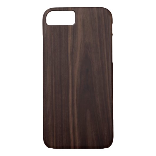 Chocolate Mahogany Dark Wood Grain Texture Case-Mate iPhone Case (Achterkant)