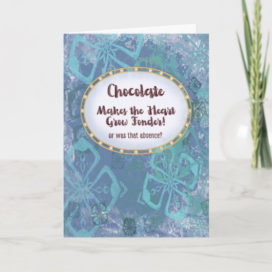 Chocolate Makes the Heart Grow Fonder Missing You Kaart (Voorkant)
