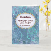 Chocolate Makes the Heart Grow Fonder Missing You Kaart (Gele Bloem)