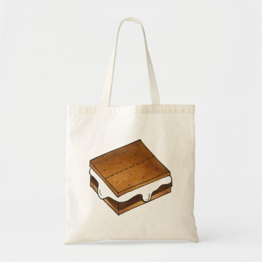 Chocolate Marshmallow Campfire Smores S'mores Food Tote Bag (Voorkant)