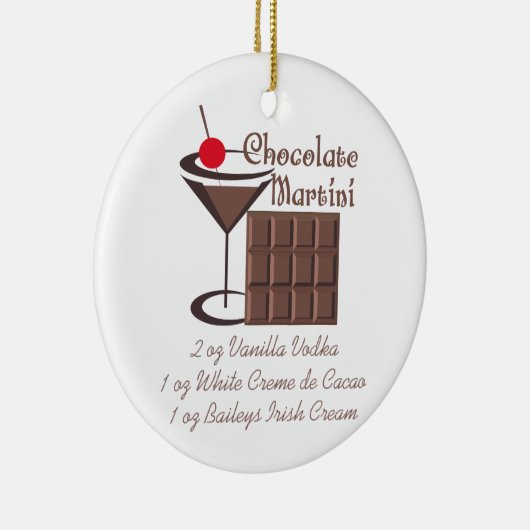Chocolate Martini Keramisch Ornament (Rechts)
