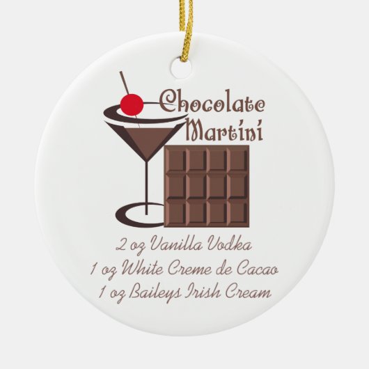 Chocolate Martini Keramisch Ornament (Voorkant)