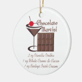 Chocolate Martini Keramisch Ornament (Links)