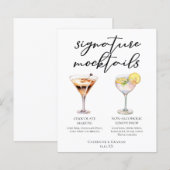 Chocolate Martini Lemon Drop Dessert Mocktail Menu (Voorkant / Achterkant)