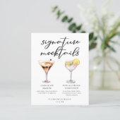 Chocolate Martini Lemon Drop Dessert Mocktail Menu (Staand voorkant)