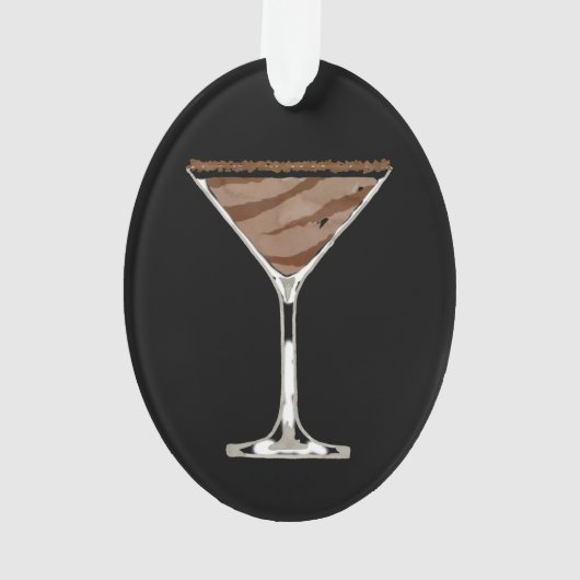 Chocolate Martini Personalized Ornament (achterkant)