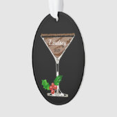 Chocolate Martini Personalized Ornament (voorkant)