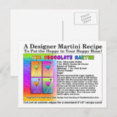 Chocolate Martini Recept Briefkaart (Voorkant / Achterkant)