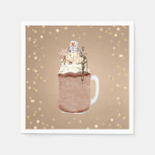 Chocolate Mason Jar Milkshake kerst Servet (Voorkant)