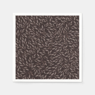 Chocolate Mauve Pink Leaves Botanical Wedding Servet