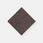 Chocolate Mauve Pink Leaves Botanical Wedding Servet (Hoek)