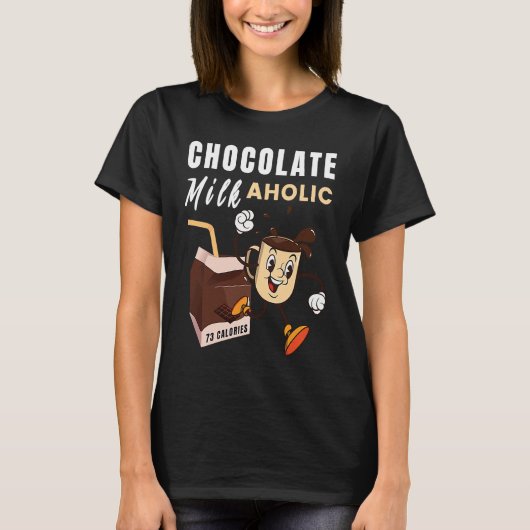 Chocolate Milk Aholic Food Eater Graphic T-shirt (Voorkant)