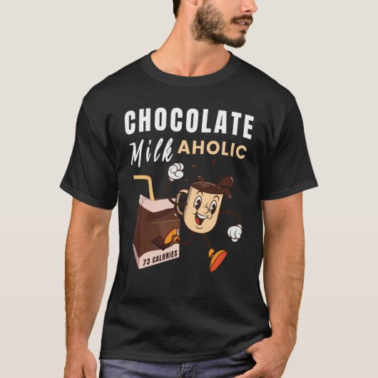 Chocolate Milk Aholic Food Eater Graphic T-shirt (Voorkant)