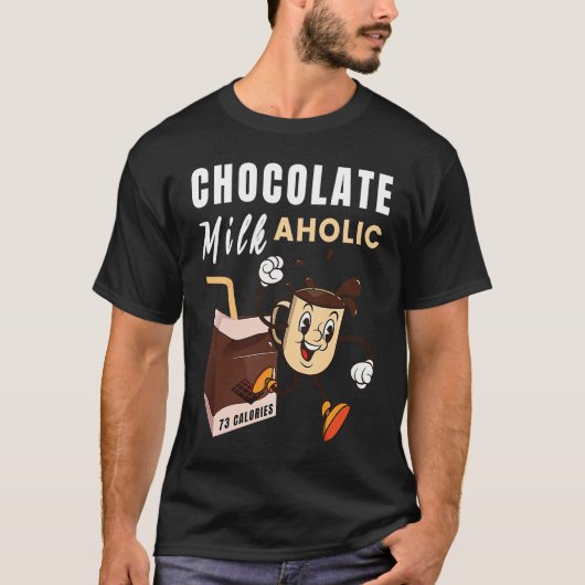 Chocolate Milk Aholic Food Eater Graphic T-shirt (Voorkant)