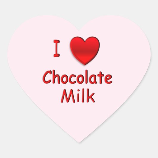Chocolate Milk Love Hart Sticker (Voorkant)