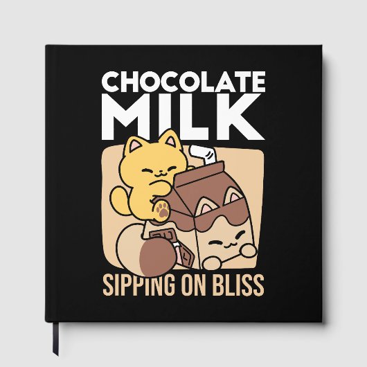 Chocolate Milk Sipping on Bliss – Kawaii Cat Food  Gastenboek (Voorkant)