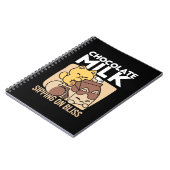 Chocolate Milk Sipping on Bliss – Kawaii Cat Food  Notitieboek (Linkerzijde)