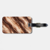 Chocolate Milkshake Marble Texture Bagagelabel (Achterkant horizontaal)