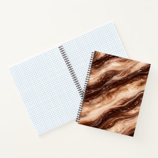 Chocolate Milkshake Marble Texture Notitieboek (Binnen)