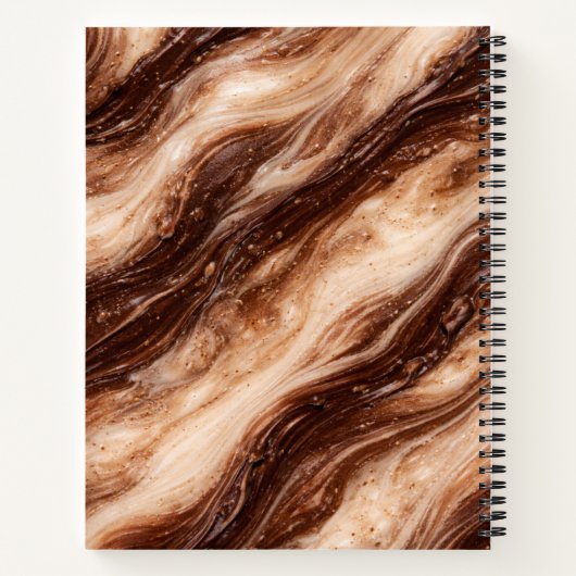Chocolate Milkshake Marble Texture Notitieboek (Achterkant)